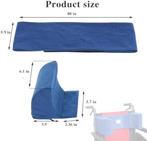Wheelchair Lateral Support Cushion, Wheelchair Back Support Cushion for Positioning, Lateral Foam Wedge Cushion for The Elderly (Blue)(Waist Rest)