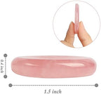 Artistone Rose Quartz Crystal Thumb Stone Worry Stones Hand Carved Palm Stones Crystal Chakra Worry Stone for Anxiety, Meditation Reiki, Water Drop Shaped