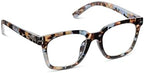 Peepers by PeeperSpecs Women's to The Max Square Light Blocking Reading Glasses, Blue Quartz, 49 + 1.5