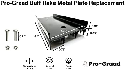 Buff Rake Metal Plate Replacement | Buffing Wheel Rake Teeth Head with 2 Set Screws | Buff Rake Tool | Dress and Clean Buffing Wheel Surface for Compound and Residue Cleaning (Pack of 1)