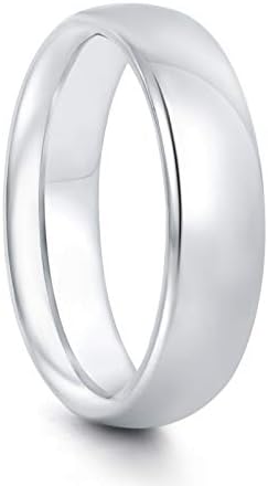 KAZITSAN 2mm 4mm 6mm Stainless Steel Rings for Women Men High Polish Plain Dome Silver/Gold/Rose Gold Wedding Band Comfort Fit