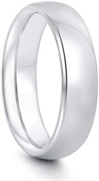 KAZITSAN 2mm 4mm 6mm Stainless Steel Rings for Women Men High Polish Plain Dome Silver/Gold/Rose Gold Wedding Band Comfort Fit
