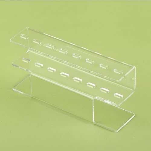Acrylic Tweezers Holder, 8 Holes Tweezers Stand Display Organizer for Eyelash Extension Supplies Accessories Grafting Beauty Tools (8 Holes Transparent)