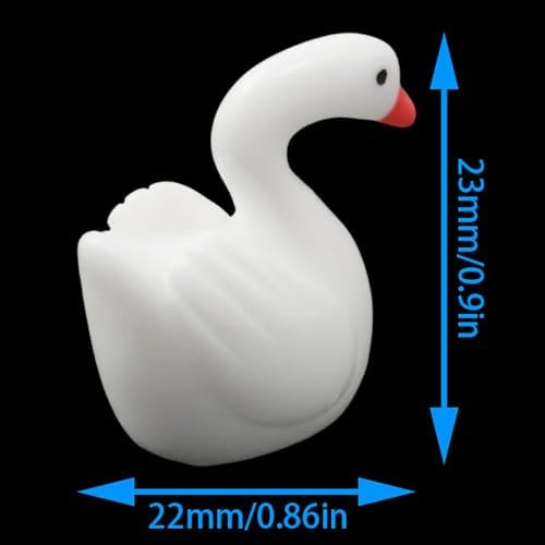 XGNG 60PCS Resin Swan Ornaments Miniature Realistic Couple Swan Decorative Pieces for Miniature Garden Landscapes Toy Houses Aquariums Succulent Plant Decorations and Party DIY Projects