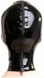Black Latex Hood Mask Rubber Full Face Mask With Hair Hole Full Face Latex Mask For Men Women without Wig