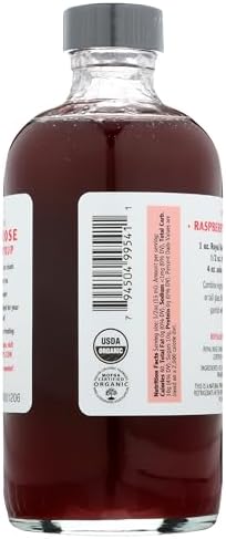 ROYAL ROSE Organic Raspberry Simple Syrup, 8 FZ