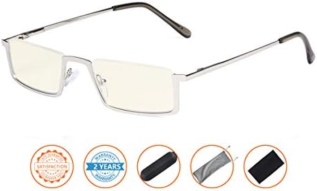 CessBlu Blue Light Filter Glasses Men Women Reading Computer Half-rim Reader Eyeglasses