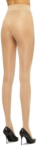 Wolford Satin Touch 20 Denier Tights For Women Soft Satin Feel Sheer Hosiery Extra-Wide Waistband Perfect for Any Occasion