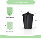 Reli. Biodegradable 33 Gallon Trash Bags, 100 Count, Green Eco Friendly, Degradable Under Certain Conditions, Custom-Fit for Compactor