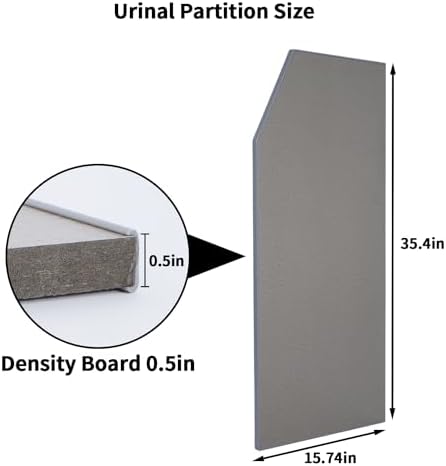 Urinal Partition,2 PCS Wall-mounted Urinal Screen Toilet Partition,Men’s Urinal Privacy Screen Divider Partition for Hotel/Schools/Kindergartens/Shopping Malls/Public Places