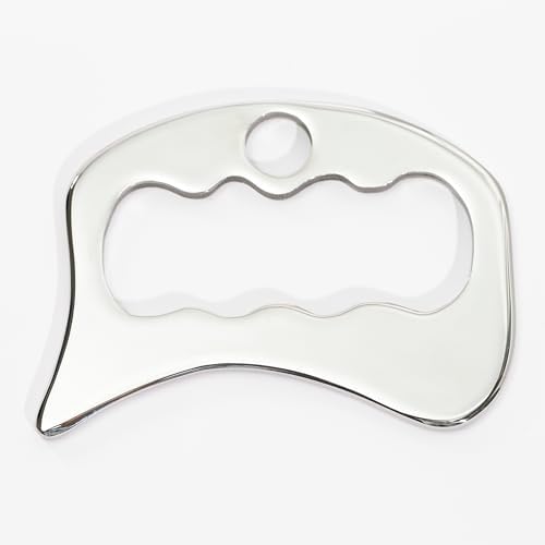 Gua sha Tool gua sha Stainless Steel iastm Tool Gussha Massage Tool Muscle Scraping Tool for Soft Tissue Therapy and Reduce Arms,Back, Legs, Neck Muscle Pain(DAOSHANB)…………