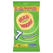 KP Hula Hoops Cheese & Onion Snacks 7 X 25G by KP