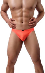 Men's Seamless Front Pouch Briefs Mens Tagless Bikini Underwear Sexy Low Rise Breathable Underpanties for Men