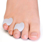 Very Soft Clear Bunion Toe Separators, Overnight Bunion Pain Relief, Compressable Toe Spacer for men and women - 4 Pack (Clear Gel)