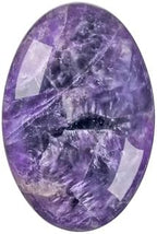 Jovivi 2.4" Amethyst Crystal Worry Stones for Anxiety Natural Gemstone Carved Pocket Palm Stone for Healing Reiki Meditation Home Decor Gifts