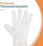 2 Pairs Beekeeping Gloves - Thickened Goatskin Bee Gloves for Men Women - Beekeeping Supplies