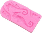 Seahorse Shape Fondant Mold, Seahorse Candy Silicone Mold for Chocolate Cake Decoration Cupcake Topper Cake Polymer Clay Crafts Epoxy Resin