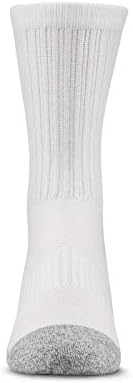 Dr. Comfort Crew Diabetic Socks, White, Medium