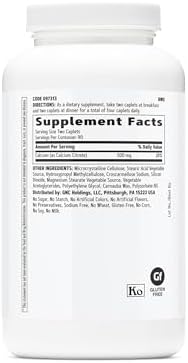 GNC Calcium Citrate 1000mg, Essential for Building Strong Bones, 180 Vegetarian Caplets