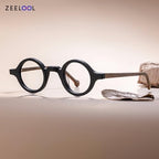 Zeelool Readers Retro Blue Light Blocking Reading Glasses for Men Women, Vintage Small Round Eyeglasses Anti UV Arale