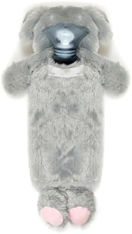 A2Z Hot Water Bottles Elephant Soft Plush Fleece Cover 1 Liter Pain Relief Cosy Night Neck Back Shoulder Warmer Heat Theraphy