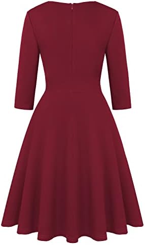 OWIN Women's Vintage Floral Lace Flared A-Line Swing Casual Party Cocktail Dresses Sleeveless