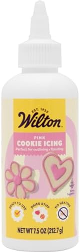 Wilton Cookie Icing - Quick, Easy-To-Use and Ready for Cake and Cookie Decorations, 9 Ounce, Pink