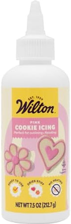 Wilton Cookie Icing - Quick, Easy-To-Use and Ready for Cake and Cookie Decorations, 9 Ounce, Pink