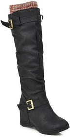Vujkliy 7CM/2.75IN Belt Buckle Knee-High Sleeve Boots High Boots Sexy and Elegant Nightclub Pole Dance Boots