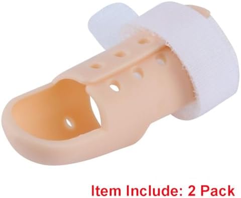 Thinvik [2 Pieces Plastic Mallet Dip Finger Support Brace Splint Joint Protection Injury - Size1 Knuckle 42-45mm