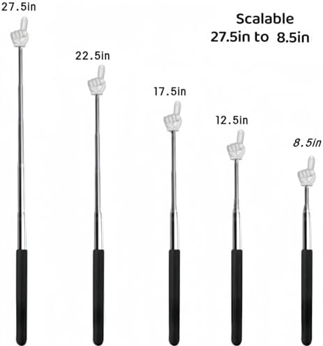 3PCS Retractable Teachers Classroom Hand Pointer, Extendable Pointer Finger Stick,Mini Finger Reading pointer Stick Student Teacher Teaching Reading Finger Shape
