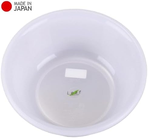 JapanBargain, Japanese Plastic Wash Basin for Home and Camping, Dish Wash Tub, Bathroom Water Tub, Made in Japan, White Color, 2 Pack