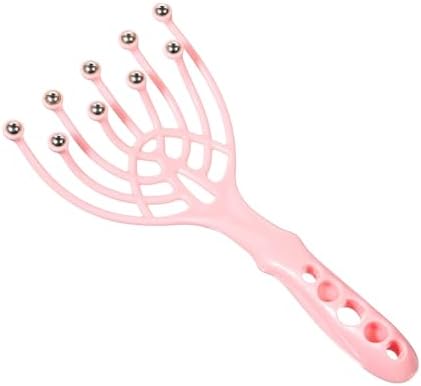 Handheld Scalp Massager Tool – 9 Claw Manual Head Relaxer for Stress Relief, Deep Scalp Therapy and Hair Care(Pink)