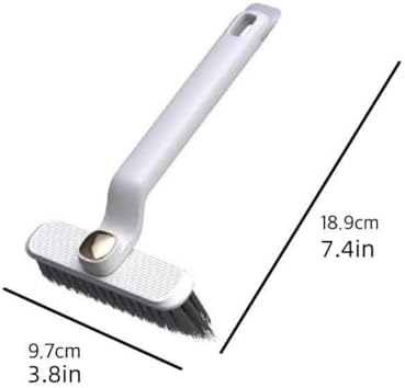 2PCS Purple Hard Bristle Crevice Brush - 360° Rotating Head with Ergonomic Grip | Multi-Surface Cleaner for Bathroom, Kitchen, Window Tracks (Multi-Surface Household Use)
