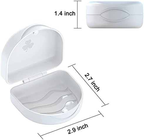 ARGOMAX Retainer Case – Universal Mouth Guard Holder, Aligner Container for Clear Dental Braces, Denture Storage Box, Travel Portable, White