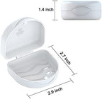 ARGOMAX Retainer Case – Universal Mouth Guard Holder, Aligner Container for Clear Dental Braces, Denture Storage Box, Travel Portable, White