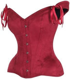 Daisy corsets Women's Daisy Corsets Womens Red Suede Steel Boned Corset Top & Plus Size Western Fashion Apparel