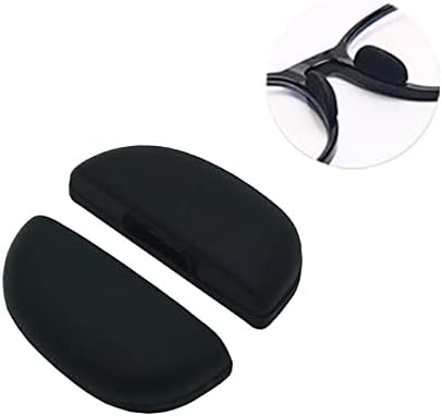 Kids Eyeglass Nose Pads,Soft Silicone Children Plug-in Glasses Nose Pieces Anti-Slip Nose Guards,Comfortable Replacement Repair Kits Parts (Black)