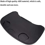 Lap Trays, Wheelchair Tray,Wheelchair Lap Tray, Anti-Fall Plastic Thickening, Wheelchair Desk Table Tray with Cup Holder/Laptop Overbed Bedside Side Table Universal Board, Black