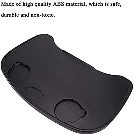 Lap Trays, Wheelchair Tray,Wheelchair Lap Tray, Anti-Fall Plastic Thickening, Wheelchair Desk Table Tray with Cup Holder/Laptop Overbed Bedside Side Table Universal Board, Black