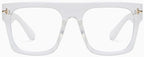Oversized Reading Glasses Blue Light Blocking Anti UV Computer Readers Sturdy Flat Light Mirror Square Eyewear
