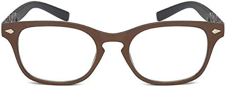 Blue Light Blocking Reading Glasses for Men Women, Wood Grain Vintage Style Computer Readers Eyeglasses Value 4 Pack