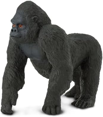 Safari Ltd. Lowland Gorilla Figurine - Lifelike 4.25" Primate Figure - Educational Toy for Boys, Girls, and Kids Ages 3+
