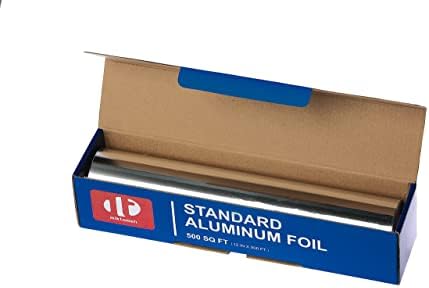 Standard Aluminum Foil 12" x 500 SQ FT for Grilling, BBQ, Cooking, Food Preservation & Storage, Commercial & Kitchen Use