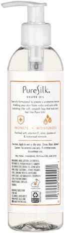 Pure Silk Shave Oil for Women, Shaving Oil for Smooth Shave, All Skin Types, Hydrating Vitamin E, Aloe, Botanical Extracts - Island Citrus, 7.7 fl oz (Pack of 1)