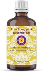 Deve Herbes Pure Frangipani Essential Oil (Plumeria alba) Steam Distilled 100ml X 2 (Pack of Two) (6.76 oz)