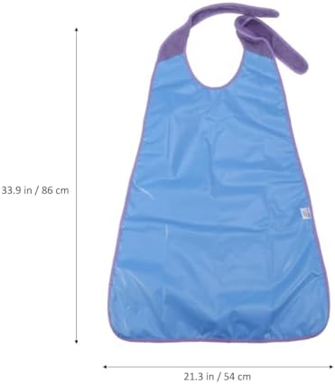 FRCOLOR Unisex Adult Bibs for Men Women Eating Cloth Mealtime Protector Washable Apron Reusable Large Towel Dining Clothing Protector for Elderly Senior Purple