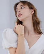 Plated 14k Gold Bracelets for Women Rhinestone Jewelry Trendy Fashion Arm Cuff Irregular Charm Bracelet Copper Open Boho Gold Bangles Dainty Cute