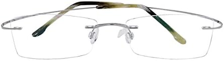 Titanium Frame Rimless Reading Glasses in 24 Strengths and 5 Colors