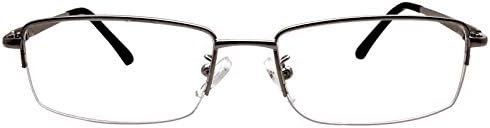 Mens Womens +1.25 Metallic Reading Glasses Half Rim Readers Spectacles